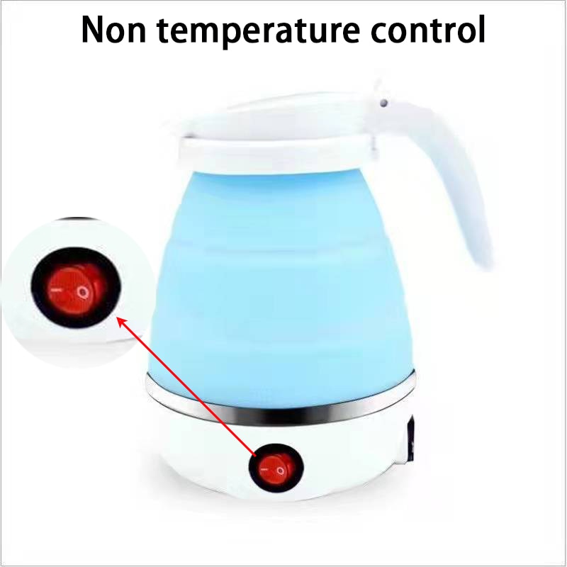 Folding Electric Kettle Mini Stainless Steel Food Silicone Kettle Travel Home Automatic Power Off Easy To Carry Simple Operation