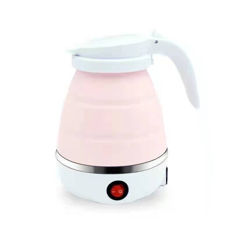 Folding Electric Kettle Mini Stainless Steel Food Silicone Kettle Travel Home Automatic Power Off Easy To Carry Simple Operation